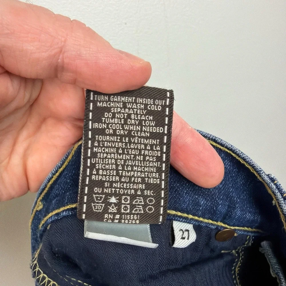7 For All Mankind The Skinny Jeans Womens 27 Medium Wash Blue Slim Denim USA‎